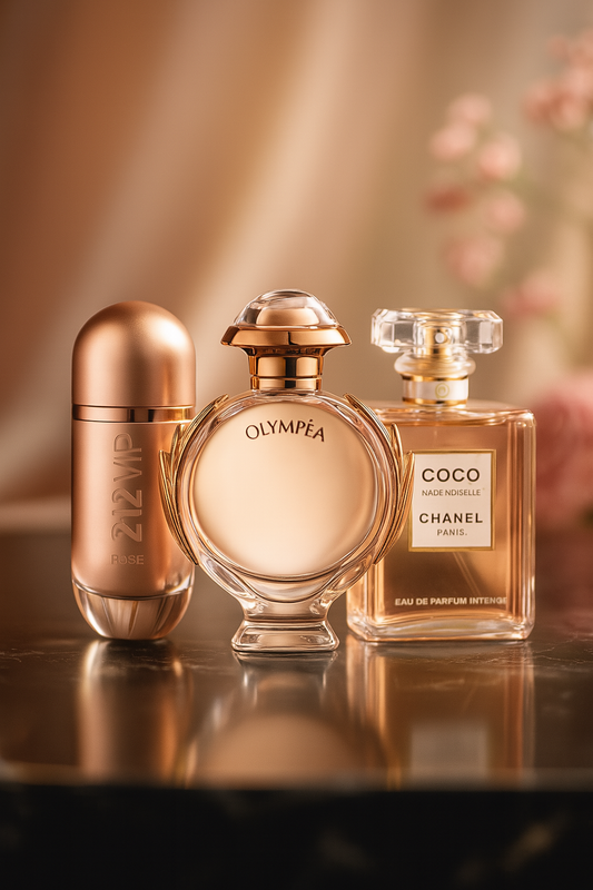 Sada 3 parfumov: 212 VIP ROSÉ, OLYMPÉA, COCO MADEMOISELLE 100ml