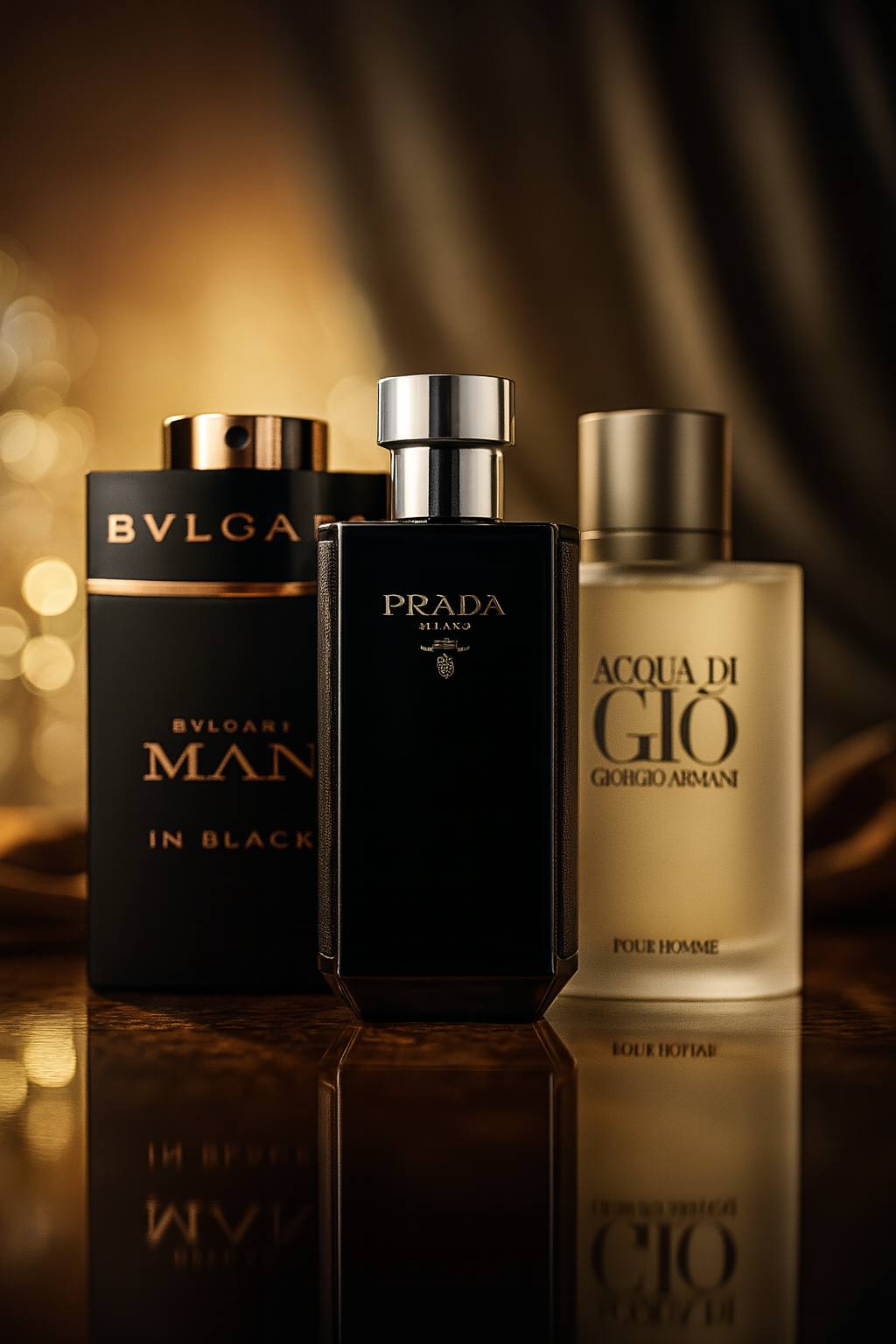 Sada 3 parfumov: Bvlgari In Black, Giorgio Armani Acqua Di Gio, L'Homme Prada Intense 100ml