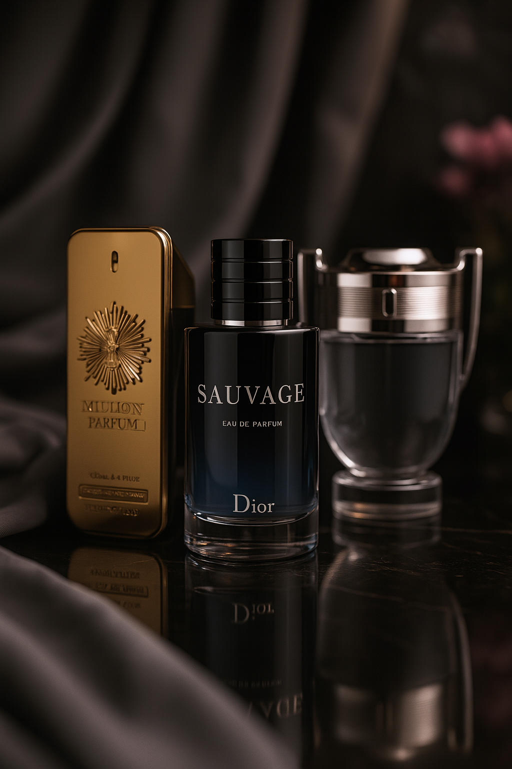 Sada 3 parfumov: Paco Rabanne ONE MILLION, Dior SAUVAGE, Paco Rabanne INVICTUS 100ml