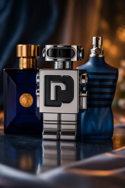 Sada 3 parfumov: Versace DYLAN BLUE, Paco Rabanne PHANTOM y Jean Paul Gaultier ULTRA MALE de 100 ml
