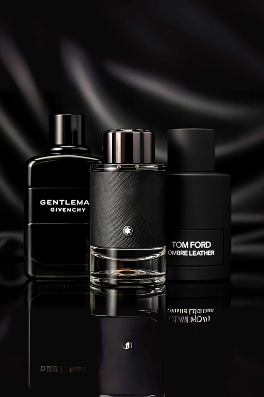 Sada 3 parfumov: Tom Ford Ombre Leather, Givenchy Gentleman y Montblanc Explorer de 100 ml