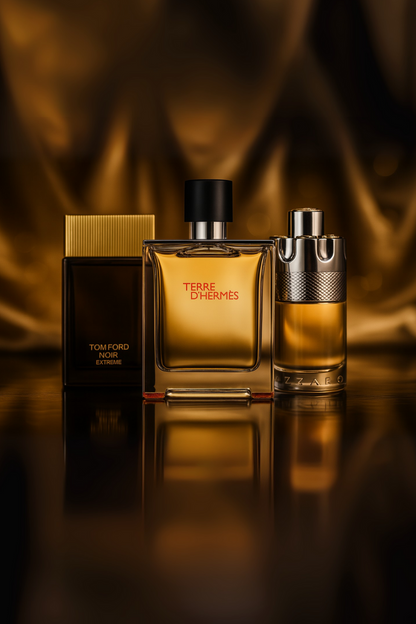 Sada 3 parfumov: Terre d’Hermès, Azzaro Wanted y Tom Ford Noir Extreme de 100 ml